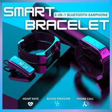 Load image into Gallery viewer, 2-in-1 Smart Bracelet With Bluetooth Earphones
