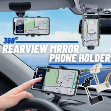 Load image into Gallery viewer, 360° Rearview Mirror Phone Holder
