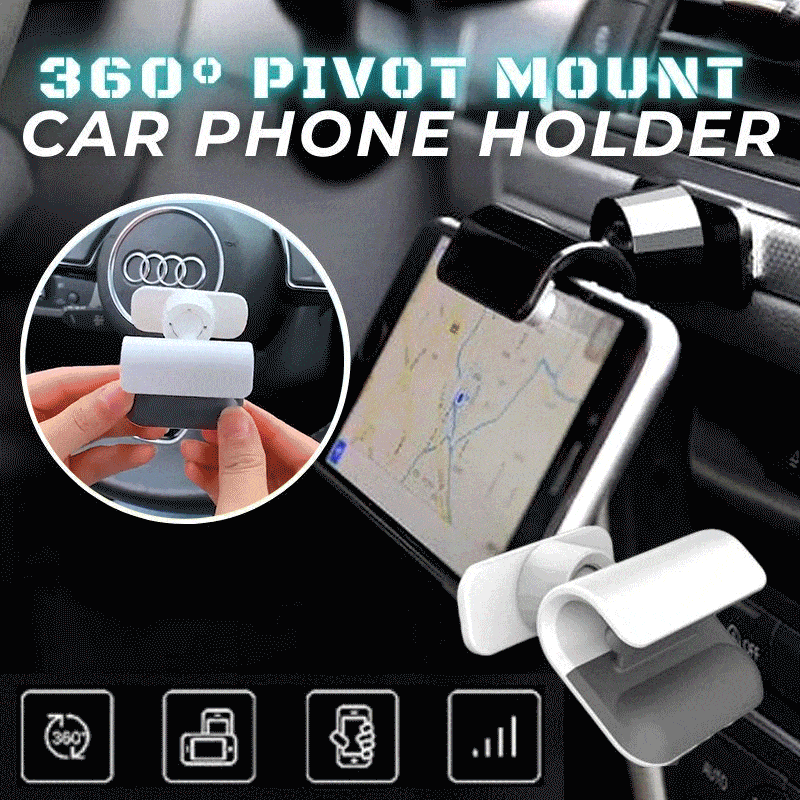 360° Pivot Mount Car Phone Holder