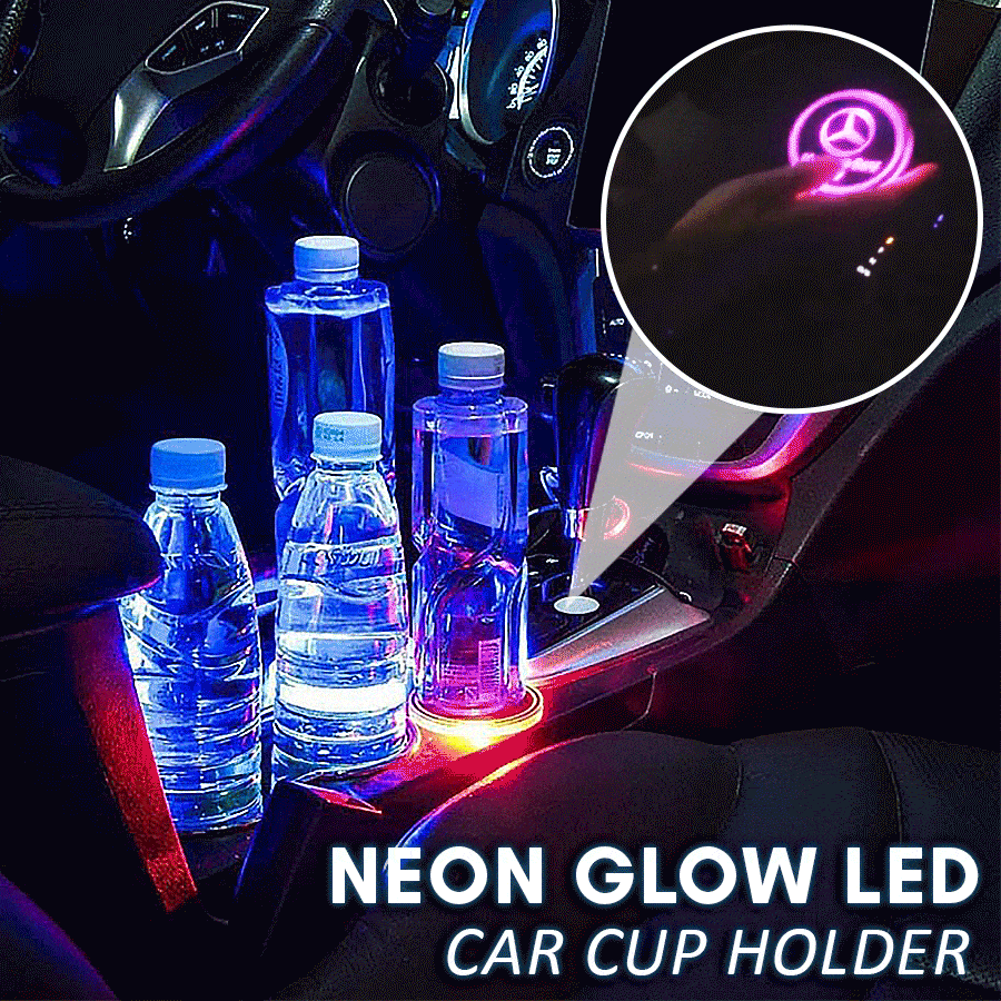 Neon Glow LED Car Cup Holder